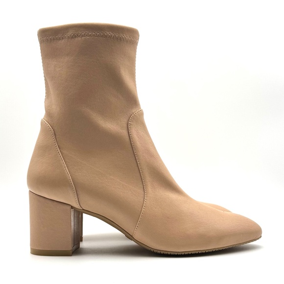 NWT Stuart Weitzman Yuliana 60 Nappa Leather Heeled Boots Adobe Beige Size 6.5 - Picture 7 of 16